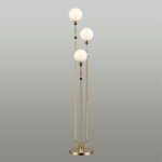 5405/3F MODERN ODL_EX24 125 золотой/корич./голубой/зеленый/белый матов./металл/керамика/стекло Торшер E14 3*40W PALLE — изображение 3