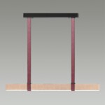 6630/36L HIGHTECH ODL24 000 металл/эко-кожа/ткань/акрил черный/бордовый/бежевый Подвесной светильник IP20 LED 36W 3000K 220V VINCENT — изображение 4