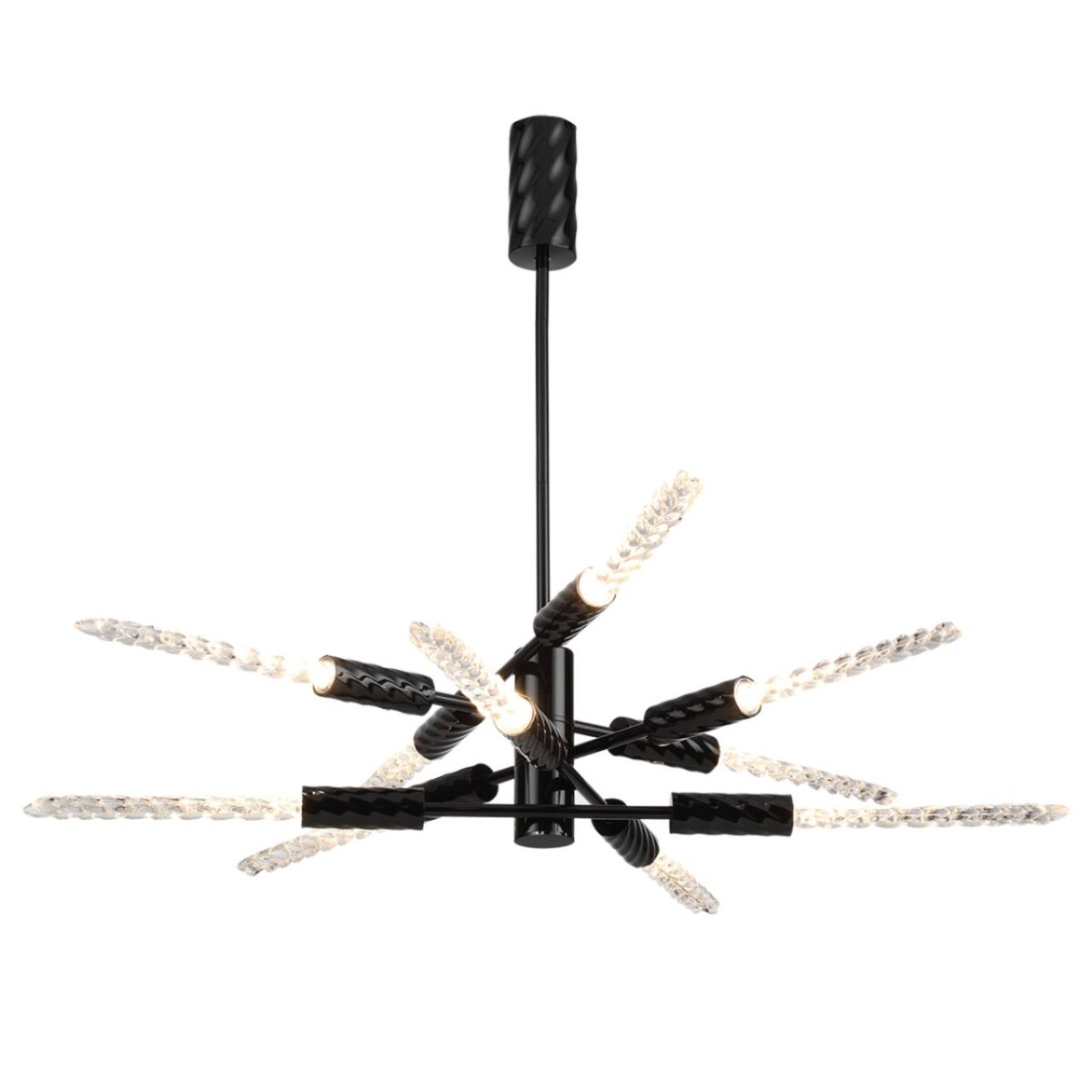 5459/28L L-VISION ODL_EX26 041 черный глянцевый/прозрачн./металл/стекло Люстра LED 28W (10*2.8W) 3000K 1260Лм KOLOS — изображение 4