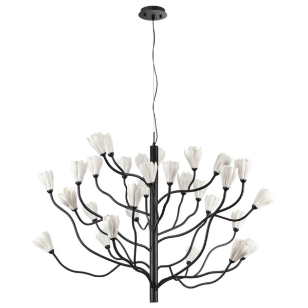 5090/30 MODERN ODL25 553 черный матовый/белый/фарфор Люстра G4 LED 30*5W GARDI