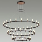 5009/204L L-VISION ODL23 529 матовый черный/ ант.бронза/белый/металл/акрил Люстра LED 204W 4000K 8074Лм CANDEL — изображение 3