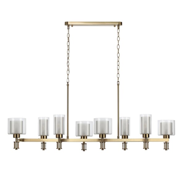 5088/8A CLASSIC ODL25 635 античная бронза/стекло Люстра E14 8*40W SAGA