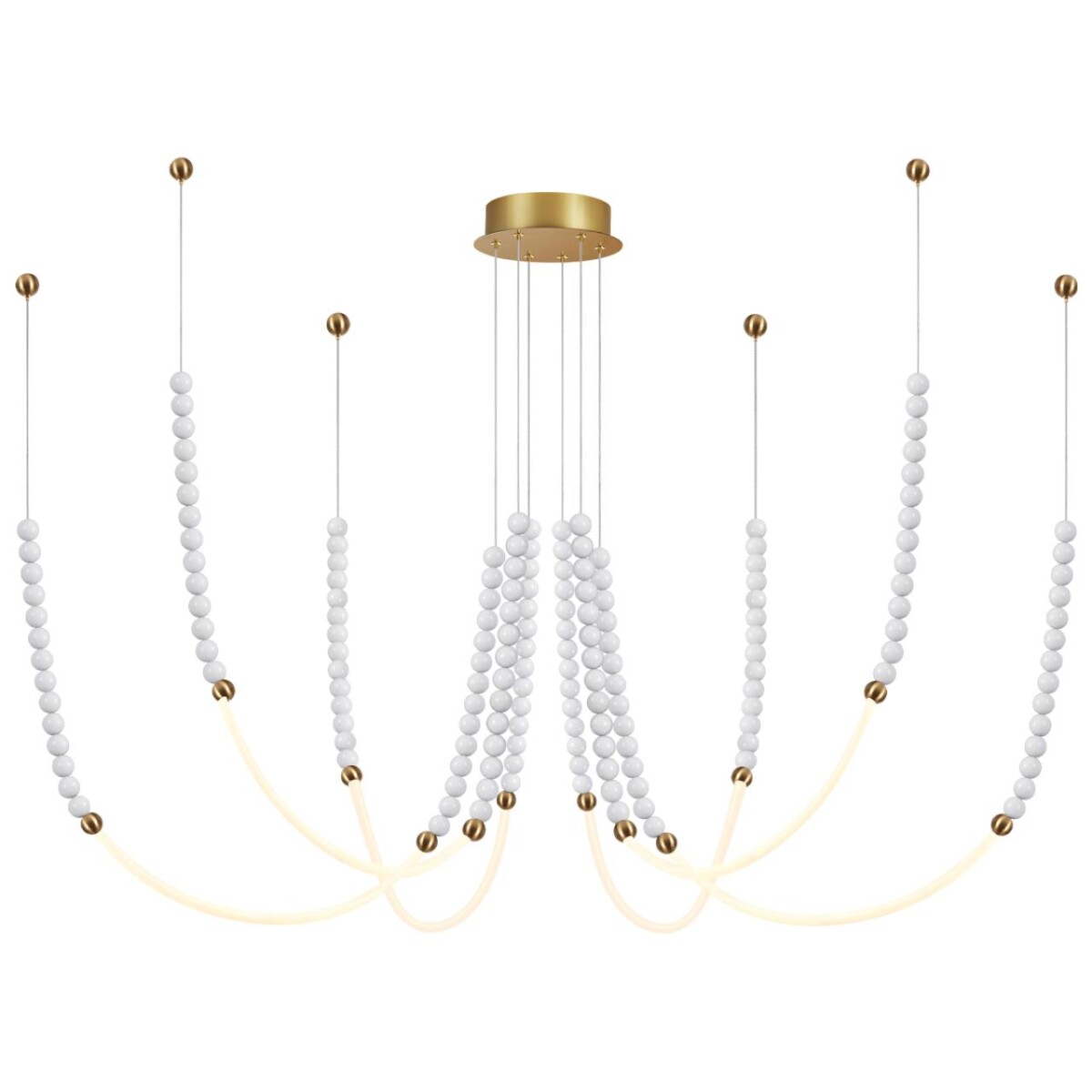 6639/70L HIGHTECH ODL24 225 металл/античная бронза/разноветн. бусы из акрила/акрил Люстра IP20 LED 70W 3500K 220V MONELLA — изображение 4