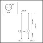 4335/18WL HIGHTECH ODL22 000 чёрный Настенный светильник IP20 LED 18W 849Лм 3000K FILLINI — изображение 3