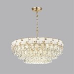 5076/21 HALL (В 2-х КОРОБКАХ) ODL24 599 золото/прозрачный/белый/металл/хрусталь/алебастр Люстра E14 21*40W CHESSI — изображение 3