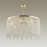 5028/12 MODERN ODL23 619 золотой/прозрачный металл/хрусталь Люстра E14 12*40W CHOKKA — изображение 3