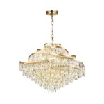 5073/25 HALL (В 2-х КОРОБКАХ) ODL24 605 золото/прозрачный/металл/хрусталь Люстра E14 25*40W WAYTA — изображение 2