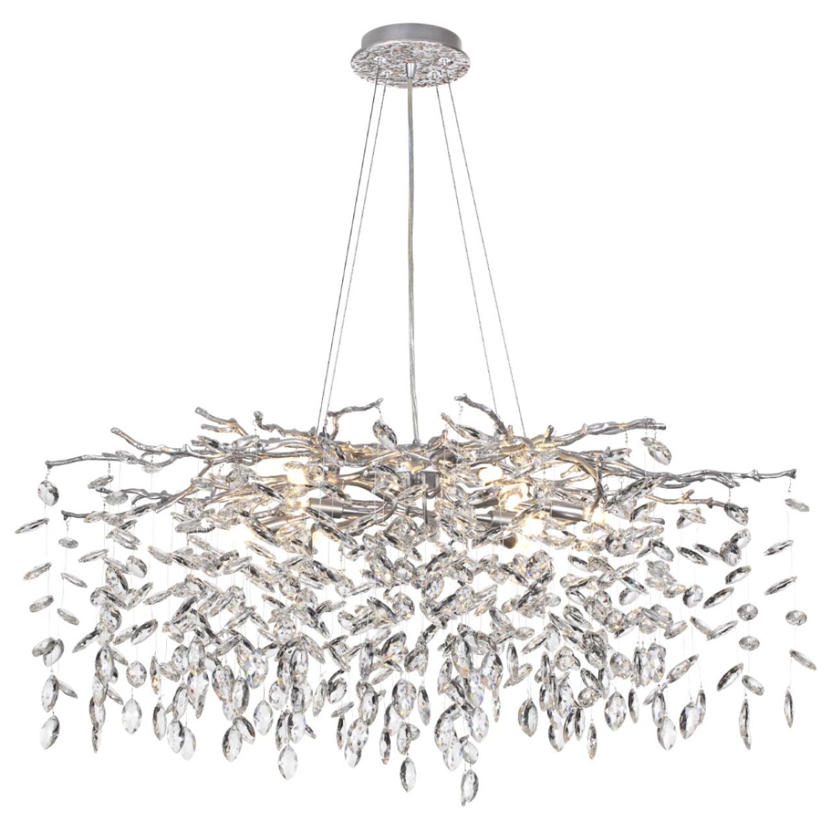 4970/12 HALL ODL24 615 матов.серебристый/алюмин./хрусталь Люстра G9 12*40W DELICA — изображение 3