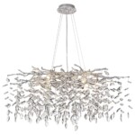4970/12 HALL ODL24 615 матов.серебристый/алюмин./хрусталь Люстра G9 12*40W DELICA — изображение 3