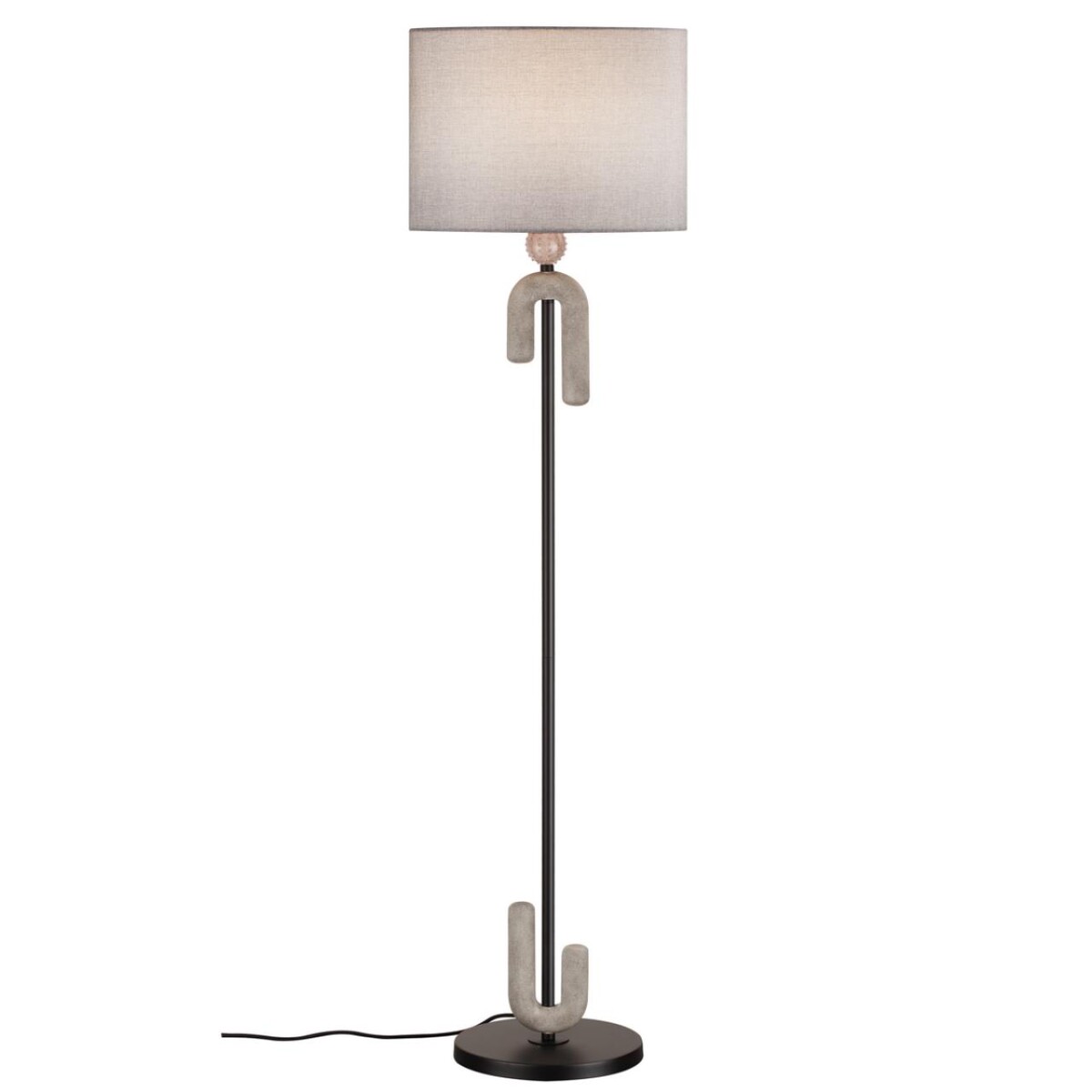 5410/1FA MODERN ODL_EX24 115 черный матовый/серый /металл/полирезин/ткань Торшер E27 1*60W BAGEL — изображение 3