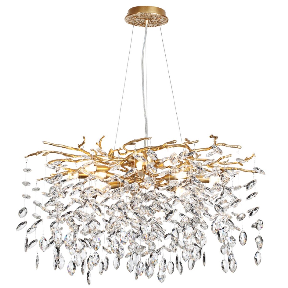 4969/10 HALL ODL24 613 античн.бронза/алюмин./хрусталь Люстра G9 10*40W DELICA — изображение 2