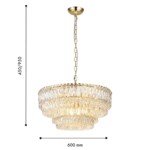 4781-12P, подвесная люстра, D600xH450/950, 12xE14x40W, excluded — изображение 4