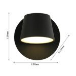 1854-1W, настенный светильник, D120xW120xH120, 1xLEDx6W, 480LM, 3000K, included — изображение 3