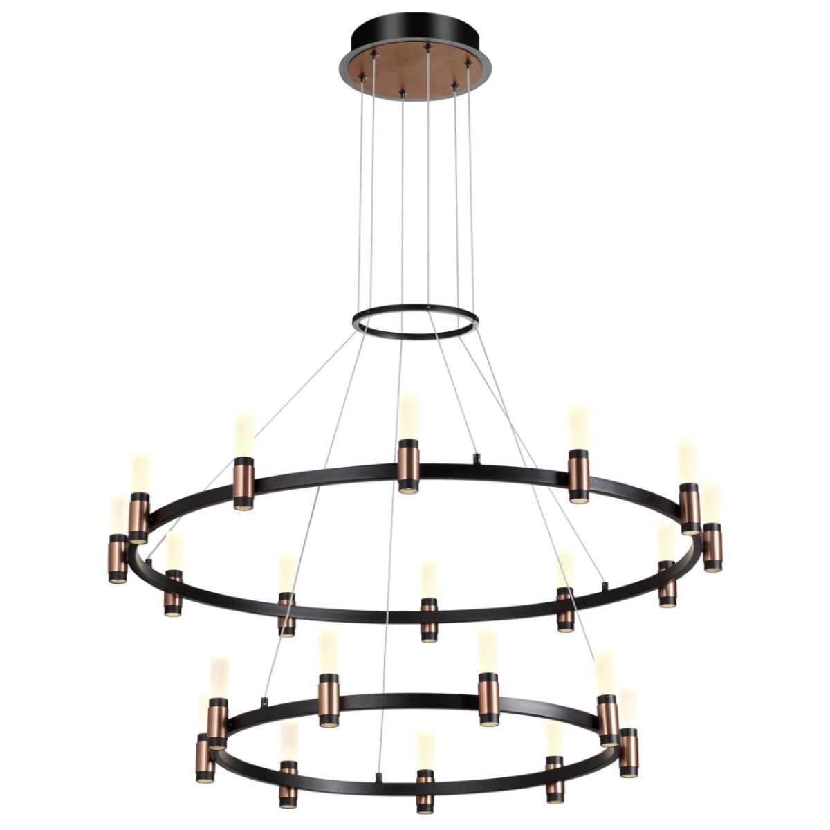 5009/98L L-VISION ODL23 529 матовый черный/ ант.бронза/белый/металл/акрил Люстра LED 98W 4000K 3300Лм CANDEL — изображение 2