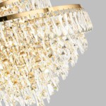 5073/25 HALL (В 2-х КОРОБКАХ) ODL24 605 золото/прозрачный/металл/хрусталь Люстра E14 25*40W WAYTA — изображение 4