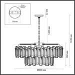 5069/22 HALL (В 2-х КОРОБКАХ) ODL24 603 золото/прозрачный/металл/хрусталь Люстра E14 22*40W BULLON