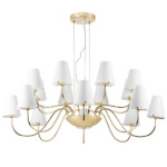 758162 Люстра подв. DIAFANO 16х40W G9 ЗОЛОТО/БЕЛЫЙ