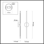 4324/12WL HIGHTECH ODL22 483 металл/золото Настенный светильник поворотный 360° IP20 LED 12W 680Лм 3000K FUERTE