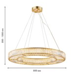 4780-8P, подвесная люстра, D800xH650/1150, LEDx60W, 8400LM, 3000/4000/6500K, remote control, included — изображение 3