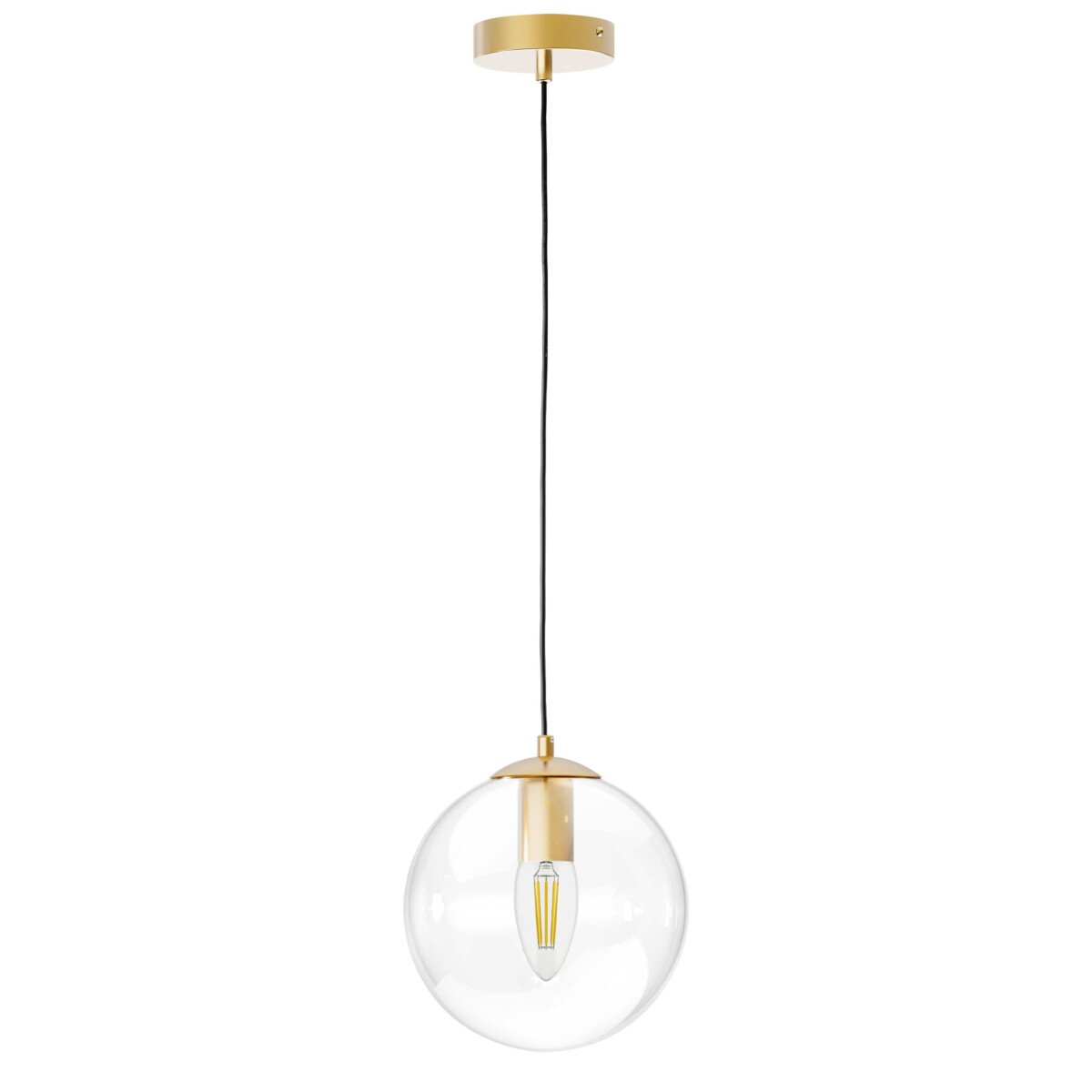 801002 Люстра SFERETTA E27 1х6W (led) E27 ЗОЛОТО/ПРОЗРАЧНЫЙ — изображение 1