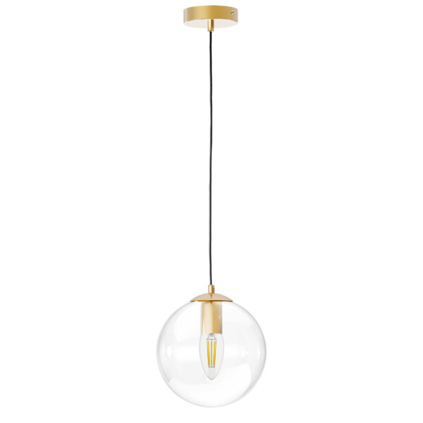 801002 Люстра SFERETTA E27 1х6W (led) E27 ЗОЛОТО/ПРОЗРАЧНЫЙ