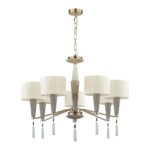 5403/7 CLASSIC ODL_EX23 117 бронзовый/светло-коричневый/кремовый металл/керамика/ткань Люстра E14 7*40W LATTE — изображение 5