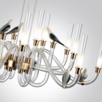 5431/37L L-VISION ODL_EX24 093 золотой(под латунь)/белый градиент/беж./зеленый/ металл/стекло/керамика Люстра LED 37W 4000K LARK — изображение 5