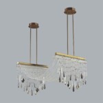 5420/48L HALL ODL_EX25 065 античная бронза/металл/стекло/хрусталь Люстра LED 2*24W (два вывода) 4000K 2239Лм AFINA — изображение 5