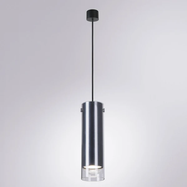 A5367SP-1SS Светильник подвесной LAZIO Ø60x200мм матовое серебро IP20