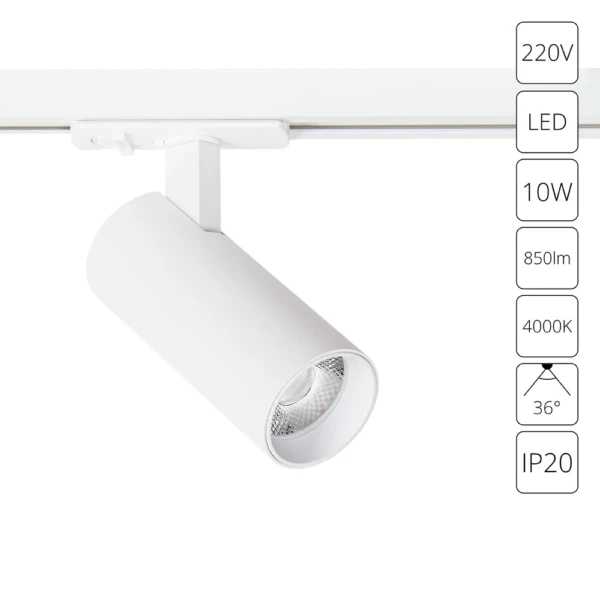 A1945PL-1WH СВЕТИЛЬНИК ПОТОЛОЧНЫЙ BENE 220В 10Вт 850Лм 4000К 90+ 36°