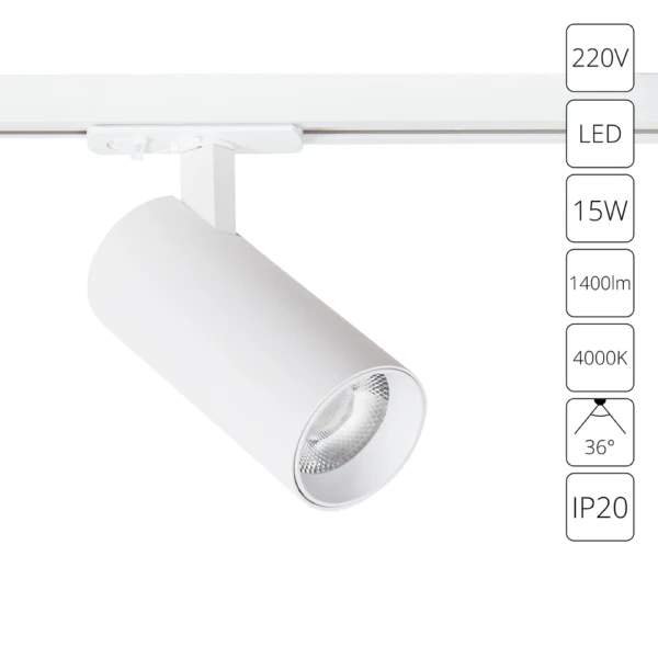 A1946PL-1WH СВЕТИЛЬНИК ПОТОЛОЧНЫЙ BENE 220В 15Вт 1400Лм 4000К 90+ 36°