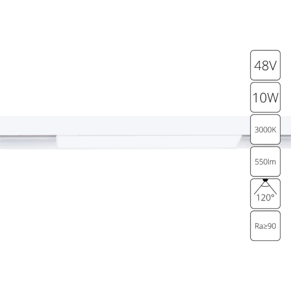 A4672PL-1WH СВЕТИЛЬНИК ПОТОЛОЧНЫЙ LINEA 48В 10Вт 550Лм 3000К 90+ 120°