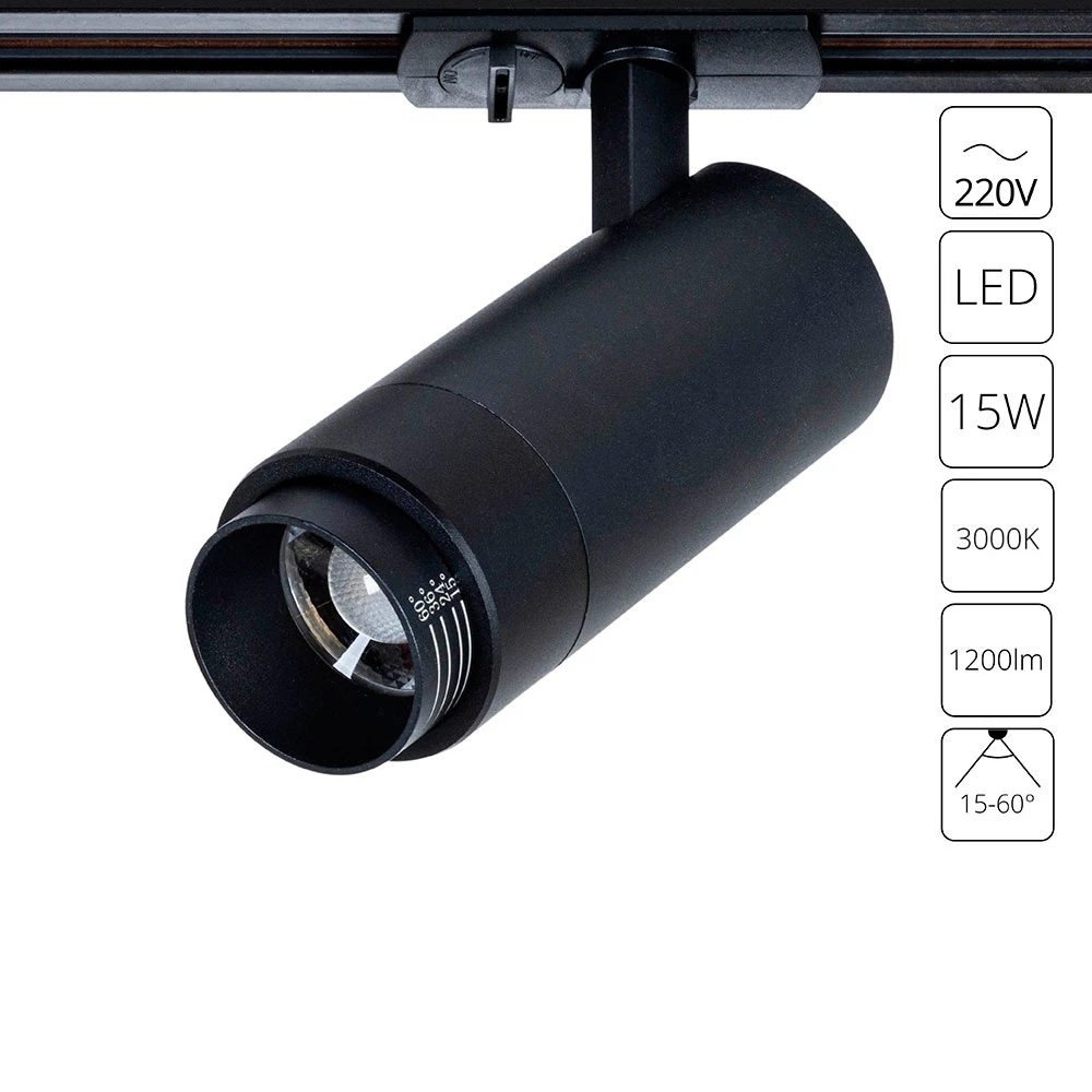 0-2823 A3530PL-1BK СВЕТИЛЬНИК ПОТОЛОЧНЫЙ MERAK 220В 15Вт 1200Лм 3000К 90+ 15-60° — изображение 1