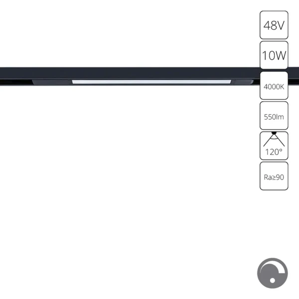 A7473PL-1BK СВЕТИЛЬНИК ПОТОЛОЧНЫЙ OPTIMA 48В 10Вт 550Лм 4000К 90+ 120° диммирование 0/1-10В