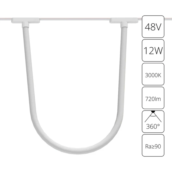 A1167PL-1WH СВЕТИЛЬНИК ПОТОЛОЧНЫЙ RAPID 48В 12Вт 720лм 3000К 90+ 360°