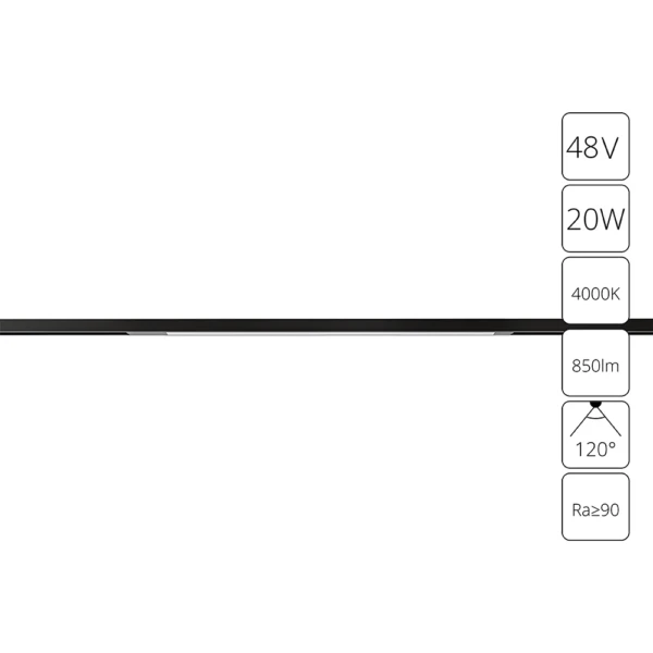 A7264PL-1BK СВЕТИЛЬНИК ПОТОЛОЧНЫЙ OPTIMA 48В 20Вт 850Лм 4000К 90+ 120°