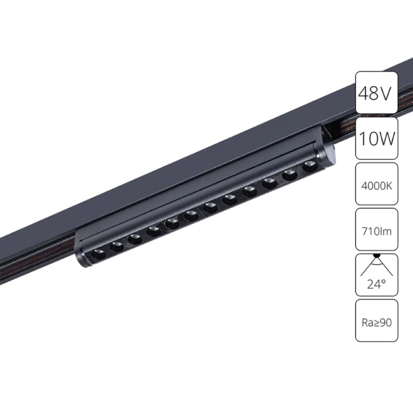 A7268PL-1BK СВЕТИЛЬНИК ПОТОЛОЧНЫЙ OPTIMA 48В 10Вт 710Лм 4000К 90+ 24°