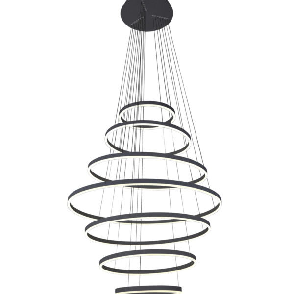 08537,19(4000K) Люстра димм. Тор черный Led 284W