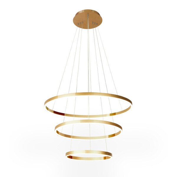 08223,36A(3000K) Люстра димм. Тор латунь d80+60+40 - купить в интернет-магазине Светильники Торг