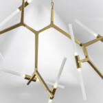 742143 Люстра STRUTTURA 14х6W (led) G9 ЗОЛОТО МАТОВЫЙ — изображение 3