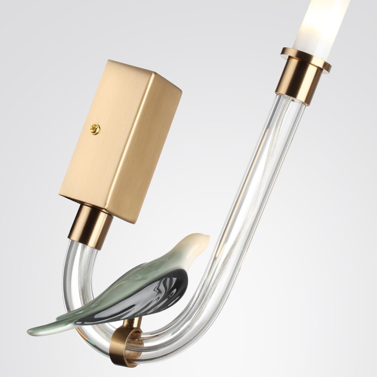 5431/2WLA L-VISION ODL_EX25 093 золотой(под латунь)/белый градиент/беж./зеленый/ металл/стекло/керамика Бра (ПРАВ.) LED 2W 4000K LARK — изображение 5