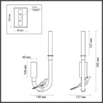 5431/2WLA L-VISION ODL_EX25 093 золотой(под латунь)/белый градиент/беж./зеленый/ металл/стекло/керамика Бра (ПРАВ.) LED 2W 4000K LARK — изображение 2