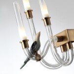 5431/6WL L-VISION ODL_EX24 093 золотой(под латунь)/белый градиент/беж./зеленый/ металл/стекло/керамика Бра LED 6W 4000K LARK — изображение 5