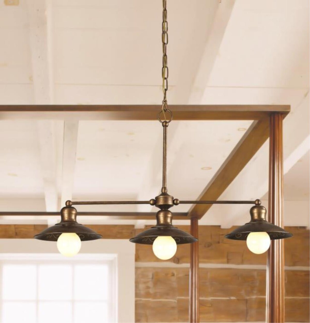 1214-3P1, люстра подвесная, L850xW225xH420/1620, 3xE27x60W, excluded — изображение 1