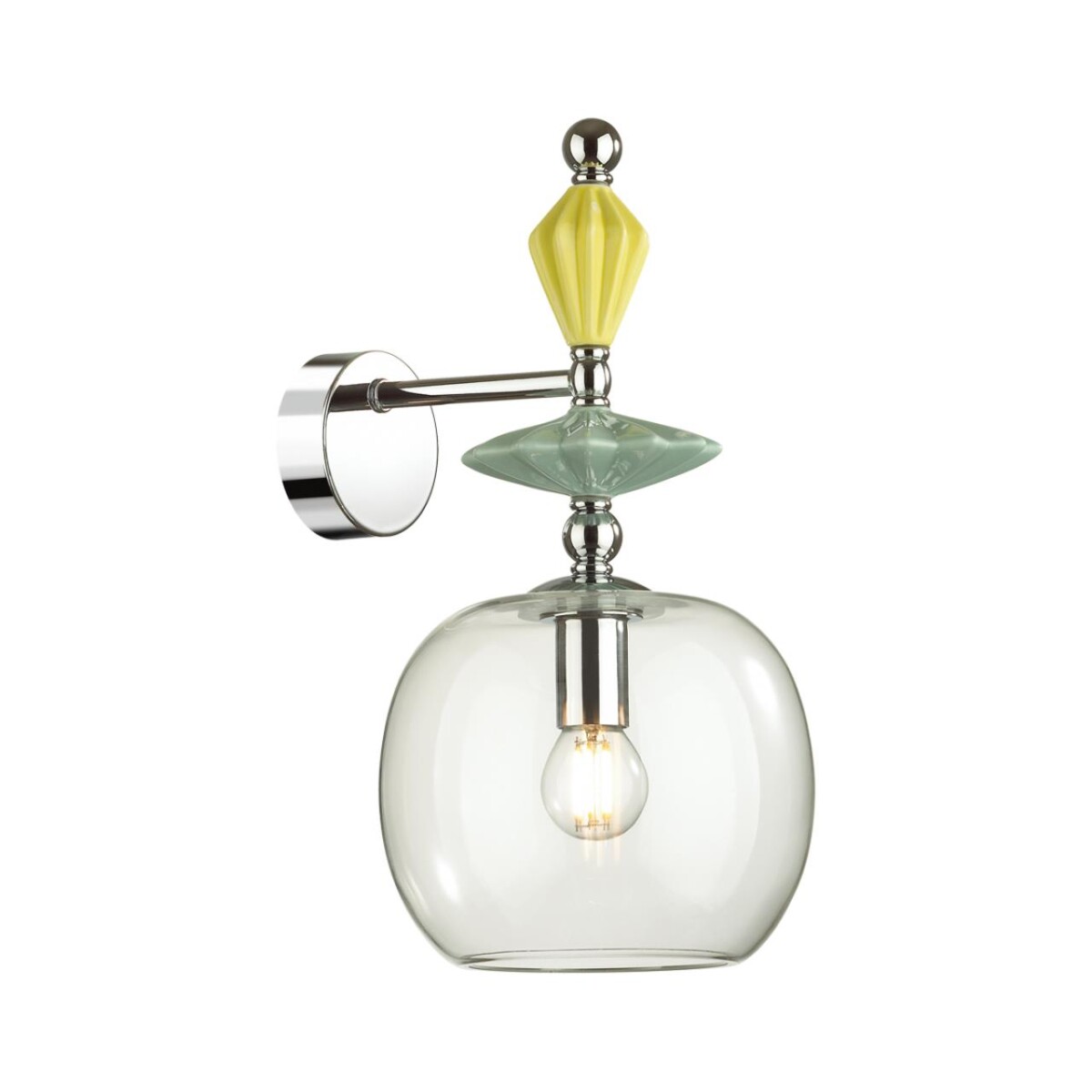 4893/1WB CLASSIC ODL_EX22 139 хром/раноцветн./керамика/стекло Бра E14 1*40W 4893/1WB BIZET — изображение 3