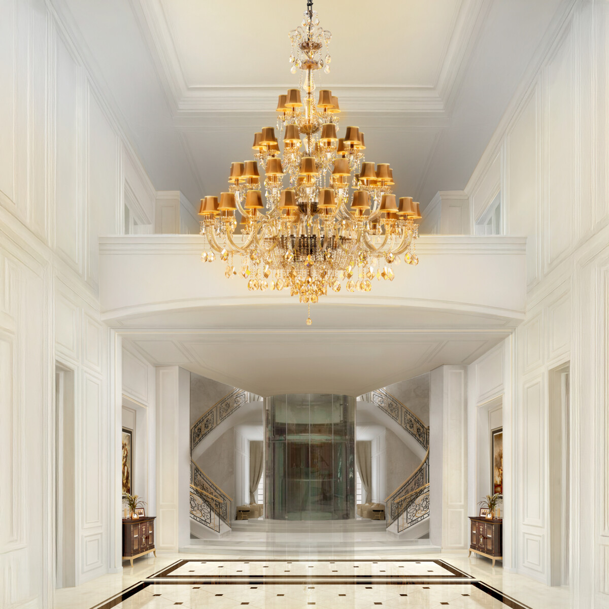 715577 6 КОР!!! Люстра NATIVO 57x40W E14 КОНЬЯК — изображение 3