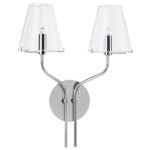 758624 Бра DIAFANO 2х40W G9 ХРОМ/ПРОЗРАЧНЫЙ