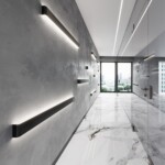 4294/40WL HIGHTECH ODL22 439 черный/металл Настенный светильник IP20 LED 40W 3245Лм 3000K FRAMANT