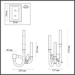 5431/6WL L-VISION ODL_EX24 093 золотой(под латунь)/белый градиент/беж./зеленый/ металл/стекло/керамика Бра LED 6W 4000K LARK — изображение 2