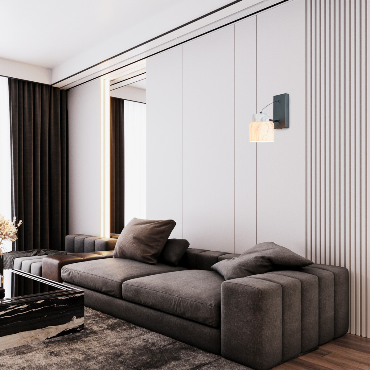 Escada 1173/1A E27*60W Black/Marble white — изображение 5